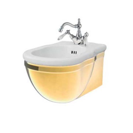 Купити Підвісне біде Artceram Hermitage, white glossy / gold bicolor (HEB003 01; 56) в Києві vannaja.kiev.ua