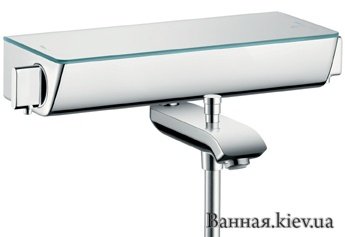Купить Hansgrohe 13141400 Ecostat Select 131414 для ванны белый/хром Термостатический смеситель в Киеве vannaja.kiev.ua