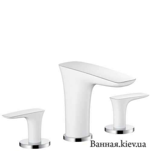 Купити Hansgrohe 15073400 PuraVida Змішувач для Раковини на 3 Отвори 150734 Колір: Білий / Хром в Києві vannaja.kiev.ua