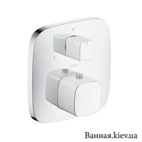 Купити Hansgrohe 15771400 PuraVida 157714 Термостат з запірної перемикаючий вентиль СМ Білий / Хром Німеччина в Києві vannaja.kiev.ua