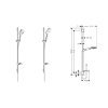 Купить Hansgrohe 26621400 Raindance 266214 Душевой набор Select E 120 (Белый/Хром) в Киеве vannaja.kiev.ua
