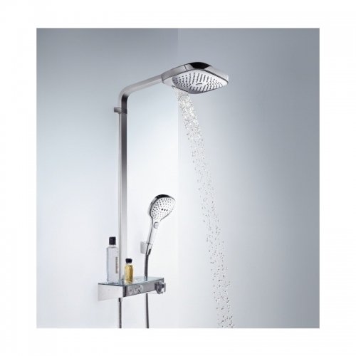 Купити Hansgrohe 27126000 Showerpipe 27126 Душова Система Raindance Select E 300 2jet (чистий хром, кнопкове управління) в Києві vannaja.kiev.ua