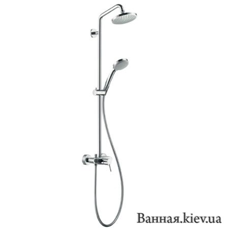 Hansgrohe 27155000 Showerpipe 27155 Душевая система Croma 100 с ондорычажным смесителем EcoSmart Купить Hansgrohe 27155000 Showerpipe 27155 Душевая система Croma 100 с ондорычажным смесителем EcoSmart в Киеве vannaja.kiev.ua