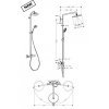 Купить Hansgrohe 27185000 Showerpipe 27185 Душевая система Croma 220мм с термостатом и поворотным держателем 400м хром латунь в Киеве vannaja.kiev.ua