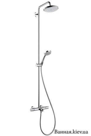 Купити Hansgrohe 27223000 Croma Showerpipe 27223 Душова система з термостатом та поворотною трубою 400 мм в Києві vannaja.kiev.ua