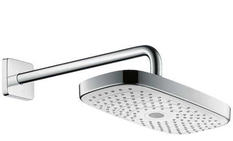 Купить Hansgrohe 27385400 Raindance 273854 Select E 300 2jet Верхний Душ с Держателем 390 мм ЦВЕТ- Хром/Белый в Киеве vannaja.kiev.ua