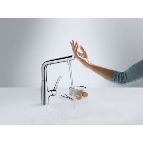 Купить Hansgrohe 72820000 Talis Select S 72820 Смеситель для Кухни Однорычажный смеситель для Кухни с Поворотным Изливом с Кнопкой Управления Цвет Хром в Киеве vannaja.kiev.ua