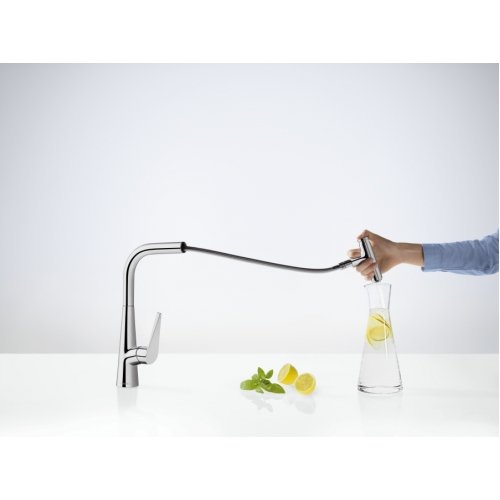 Купити Hansgrohe 72821000 Talis Select S 72821 Одноважільний змішувач для Кухні з Висувний Лейкою з допомогою кнопки Управління Колір Хром в Києві vannaja.kiev.ua