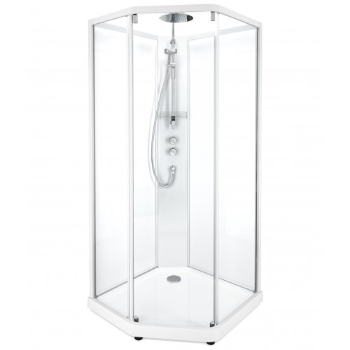 Душевая кабина IDO Showerama Comfort 100x100 профиль белый, стекло прозрачное Купить Душевая кабина IDO Showerama Comfort 100x100 профиль белый, стекло прозрачное в Киеве vannaja.kiev.ua