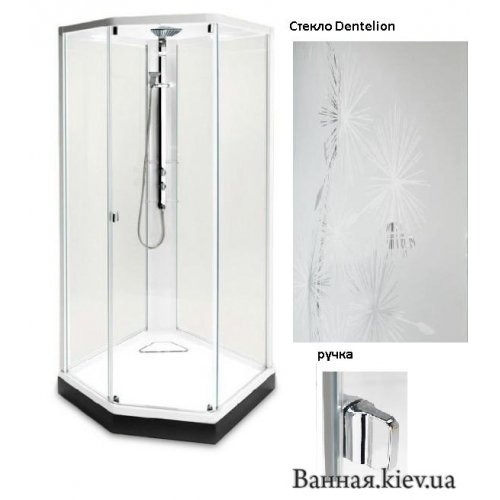 Купить Ido 49850-29-909 (4уп) Showerama 8-5 Душевая кабина 90x90 Профиль Белый Узорчатое Стекло (Финляндия) в Киеве vannaja.kiev.ua