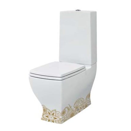 Унитаз-компакт Artceram Jazz, white glossy/gold (JZV003 01; 15) Купить Унитаз-компакт Artceram Jazz, white glossy/gold (JZV003 01; 15) в Киеве vannaja.kiev.ua