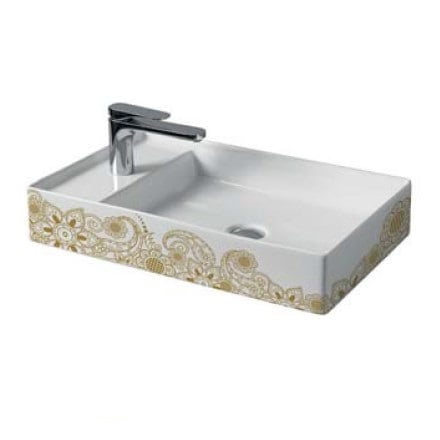 Керамическая раковина 60 см Artceram Scalino, white glossy/gold (SCL003 01; 15) Купить Керамическая раковина 60 см Artceram Scalino, white glossy/gold (SCL003 01; 15) в Киеве vannaja.kiev.ua