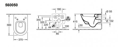 Купити Унітаз підвісний Villeroy & Boch Subway 2.0 CeramicPlus, ViClean-L (560050R1) в Києві vannaja.kiev.ua