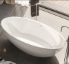 Купить Ванная каменная свободностоящая 180х85 Gruppo Treesse Carezza V308BL Белая глянцевая отдельностоящая в Киеве vannaja.kiev.ua