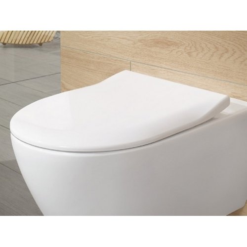 Купити VILLEROY & BOCH 56001001 + 9M78S101 Унітаз Підвісна SUBWAY 2.0 + Кришка Soft Closing Sleem Seat в Києві vannaja.kiev.ua