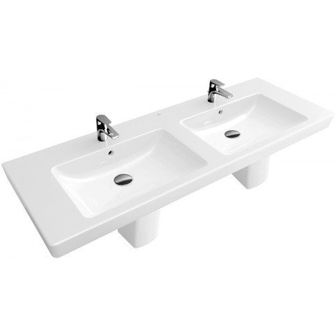VILLEROY & BOCH 7175D0R1 Subway 2.0 Подвійний Умивальник 130 см Білий альпін ceramicplus Купити VILLEROY & BOCH 7175D0R1 Subway 2.0 Подвійний Умивальник 130 см Білий альпін ceramicplus в Києві vannaja.kiev.ua