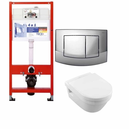 Villeroy & Boch 5684HR01 + TECE 9400005 Комплект 6 в 1 Інсталяція та УнітазOmnia Architectura Directflush з Сидушки 9.400.005 + 5684HR01 Купити Villeroy & Boch 5684HR01 + TECE 9400005 Комплект 6 в 1 Інсталяція та УнітазOmnia Architectura Directflush з Сидушки 9.400.005 + 5684HR01 в Києві vannaja.kiev.ua