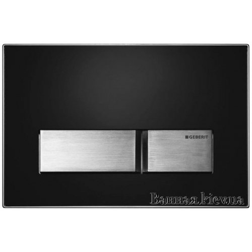Купить Клавиша Geberit Sigma50 ( Сигма 50 ) 115.788.DW.1, рамка черная, в Киеве vannaja.kiev.ua