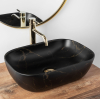 Купити Умивальник (раковина) REA BELINDA BLACK MARBLE MAT накладний чорний матовий в Києві vannaja.kiev.ua