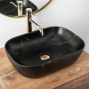 Купити Умивальник (раковина) REA BELINDA BLACK MARBLE MAT накладний чорний матовий в Києві vannaja.kiev.ua