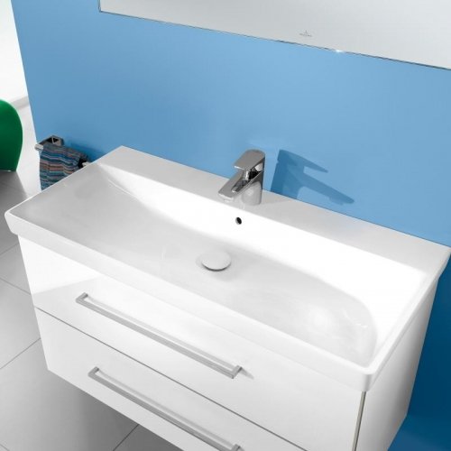 Купить Купить тумбу с умывальником в ванную A89200B4 + 4156A501 AVENTO 100 white alpine Crystal White в Киеве vannaja.kiev.ua