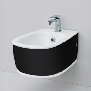 Подвесное биде Artceram Azuley, white glossy/black bicolor (AZB001 01; 50) Купить Подвесное биде Artceram Azuley, white glossy/black bicolor (AZB001 01; 50) в Киеве vannaja.kiev.ua