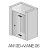 Купить Двери в ванную душевые 120 см Черный Матовый Профиль San Swiss Annea AN13D12000607 в Киеве vannaja.kiev.ua