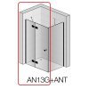 Купити SanSwiss AN13G09000607 Annea Душові дверцята кріплення зліва,чорний мат/прозоре скло в Києві vannaja.kiev.ua