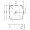 Раковина Jaquar ARIA 42 см квадратная ARS-WHT-39901 накладная чаша ARSWHT39901 Купить Раковина Jaquar ARIA 42 см квадратная ARS-WHT-39901 накладная чаша ARSWHT39901 в Киеве vannaja.kiev.ua