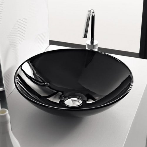 Керамічна раковина 41 см Artceram Polis, black glossy (PSL001 03; 00) Купити Керамічна раковина 41 см Artceram Polis, black glossy (PSL001 03; 00) в Києві vannaja.kiev.ua