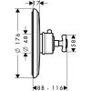 Купити AXOR 16815820 Montreux Термостат Highflow Шліфований Нікель Hansgrohe (Німеччина) в Києві vannaja.kiev.ua