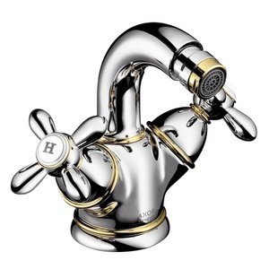 Купить Axor 17230090 Carlton 17230 Смеситель для Биде с Двумя Рукоятками Хром-Золото в Киеве vannaja.kiev.ua