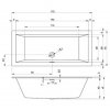 Купить надежная акриловая ванна Riho B105001005 Rethink Cubic BR07 белого цвета 170×75 см BR0700500000000 в Киеве vannaja.kiev.ua