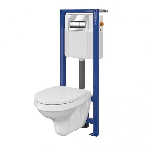Купить Инсталляция с унитазом самые дешёвые CERSANIT B206 AQUA 02 подвесной унитаз DELFI свободнопадающее сиденья S701-391 в Киеве vannaja.kiev.ua