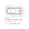 Riho Columbia 160x75 см B001001005 Ванна Акриловая BA01 с ножками BA0100500000000 прямая, белая Купить Riho Columbia 160x75 см B001001005 Ванна Акриловая BA01 с ножками BA0100500000000 прямая, белая в Киеве vannaja.kiev.ua