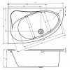Riho BA65 Lyra BA6500500000000 140x90 R Угловая асимметричная ванна акрил Купить Riho BA65 Lyra BA6500500000000 140x90 R Угловая асимметричная ванна акрил в Киеве vannaja.kiev.ua