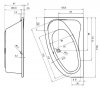 Асимметричная ванна RIHO Lyra BA6700500000000 ванна 153 на 100 см BA67 Купить Асимметричная ванна RIHO Lyra BA6700500000000 ванна 153 на 100 см BA67 в Киеве vannaja.kiev.ua