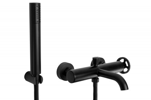 Смеситель для ванны и душа REA VERTIGO BLACK MAT черный настенный Купить Смеситель для ванны и душа REA VERTIGO BLACK MAT черный настенный в Киеве vannaja.kiev.ua