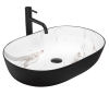 Умивальник (раковина) REA CLEO 61 BLACK AIAX MATT накладний білий/чорний Купити Умивальник (раковина) REA CLEO 61 BLACK AIAX MATT накладний білий/чорний в Києві vannaja.kiev.ua
