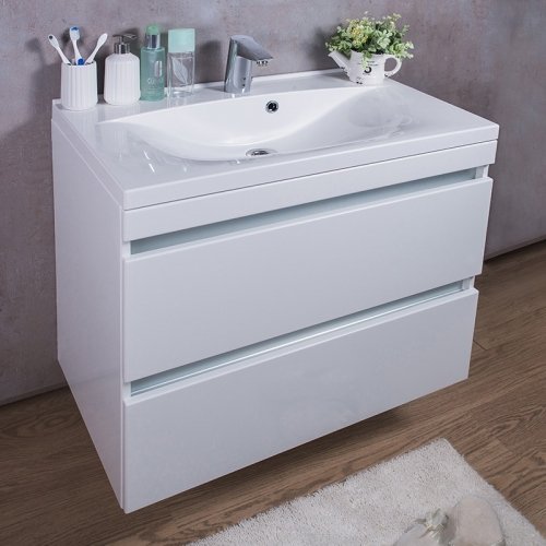 Купить Комплект тумбы Borneo 80 см с раковиной Lucia Fancy marble в Киеве vannaja.kiev.ua