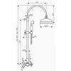 Купить Душевая система EMMEVI BR1200281 DECO classic душ колонна бронза в Киеве vannaja.kiev.ua