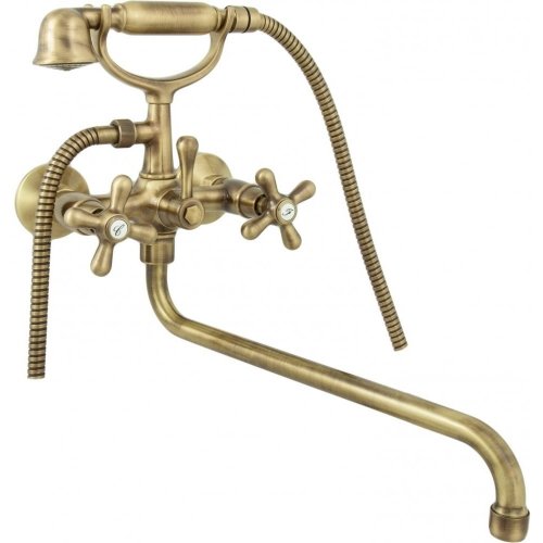 Змішувач EMMEVI Deco Classic BR12011CC Бронзовий з довгим гусаком на ванну Купити Змішувач EMMEVI Deco Classic BR12011CC Бронзовий з довгим гусаком на ванну в Києві vannaja.kiev.ua