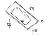 Купить подвесная тумба 80 см в ванную Royo C0075458 (127165 + 123343) ONIX + раковина Slim, серый цемент в Киеве vannaja.kiev.ua