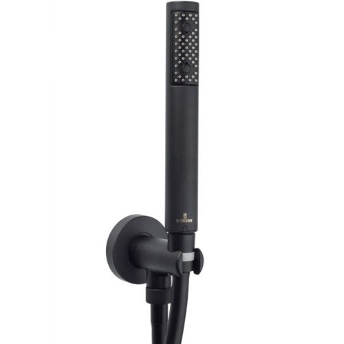 Купити Bossini Zen C12002C00073004 стаціонарний тримач з підключенням до води та душу матовий чорний комплект C12002.073 в Києві vannaja.kiev.ua
