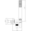 Купить встроенный держатель с душевой лейкой ручной тонкой Bossini Zen C12001C00094004 с подключением к воде цвет никель, поверхность сатини в Киеве vannaja.kiev.ua