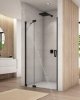 Купить Sanswiss Cadura CA13G1200607 Двери распашные с фиксированным элементом на линии 120 см (117,5-120,5 см) левый профиль черный матовый прозрачное стекло линию, открывание влево в Киеве vannaja.kiev.ua