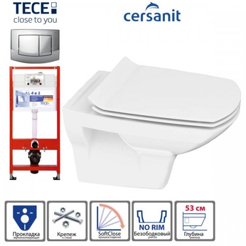 CERSANIT Carina New Clean On TECE 9400005 Комплект 6 в 1 Инсталляция и Комплект подвесной безободковый унитаз крышка/сиденье Купить CERSANIT Carina New Clean On TECE 9400005 Комплект 6 в 1 Инсталляция и Комплект подвесной безободковый унитаз крышка/сиденье в Киеве vannaja.kiev.ua