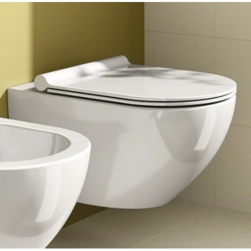 Купить Подвесной безободковый унитаз с крышкой Catalano Sfera NewFlush (1VSF54R00+5SCSTP000+5KFST00) в Киеве vannaja.kiev.ua