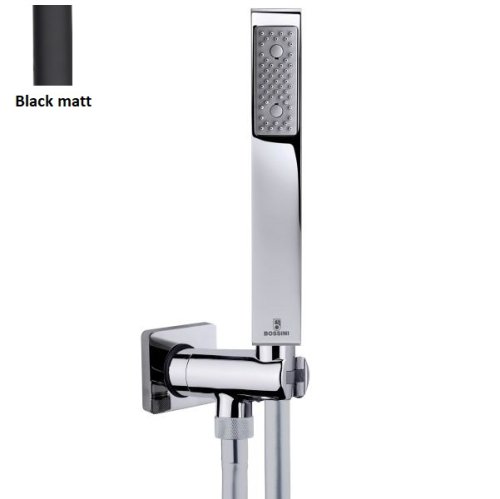 Купить Ручной душ BOSSINI Cube со шлангом  Cromolux 150 см, черный матовый (CB4003C00073004) в Киеве vannaja.kiev.ua