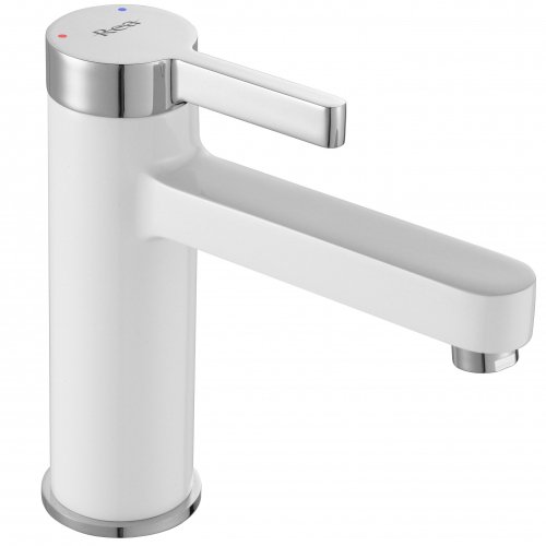 REA-B9941 Смеситель для раковины (умывальника) REA POLO WHITE-CHROME белый/хром низкий Купить REA-B9941 Смеситель для раковины (умывальника) REA POLO WHITE-CHROME белый/хром низкий в Киеве vannaja.kiev.ua
